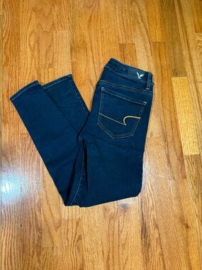 American Eagle Jeans 4 S Jegging Low Rise Dark Wash Stretch Denim